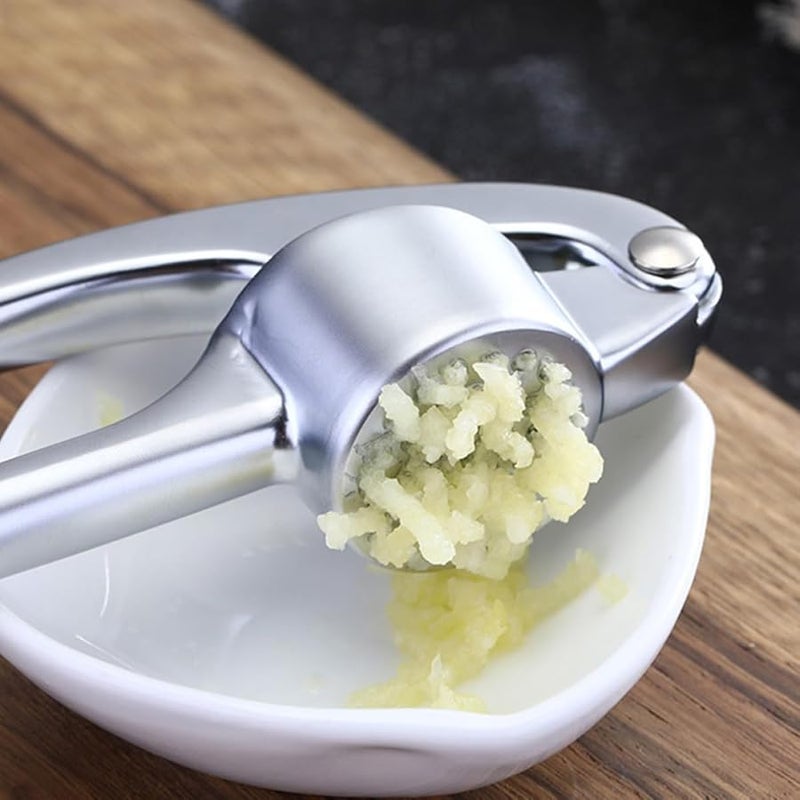 Alloy Garlic Press Crusher Peeler Brush and Scraper Kitchen Gadget Set - Image 5